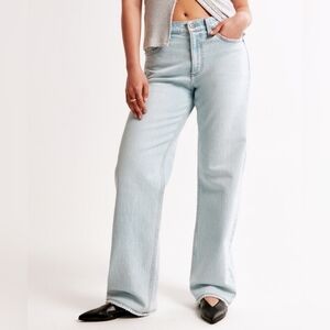 Abercrombie Curve Love Low Rise Baggy Jean Womens 34 LONG